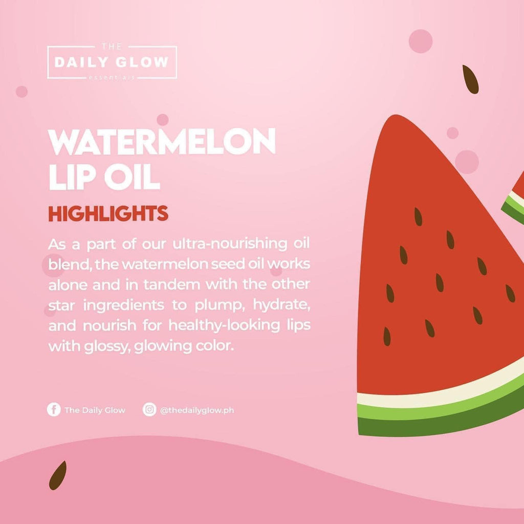 The Daily Glow Watermelon Lip Oil - La Belleza AU Skin & Wellness