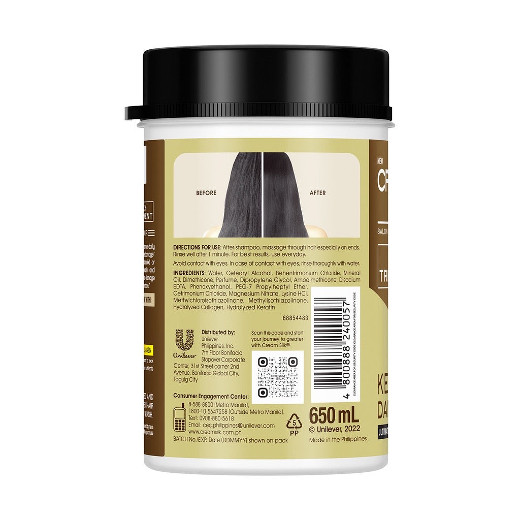 CREAMSILK Daily Treatment DAMAGE REPAIR KERATIN + COLLAGEN 650ml - La Belleza AU Skin & Wellness