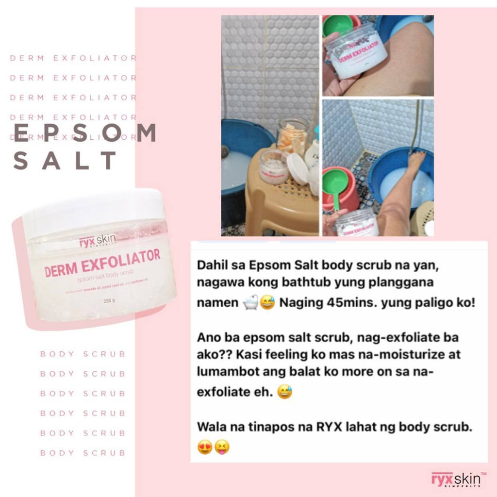 Derm Exfoliator Epsom Salt Scrub 250g (Exp 07/2023) - La Belleza AU Skin & Wellness