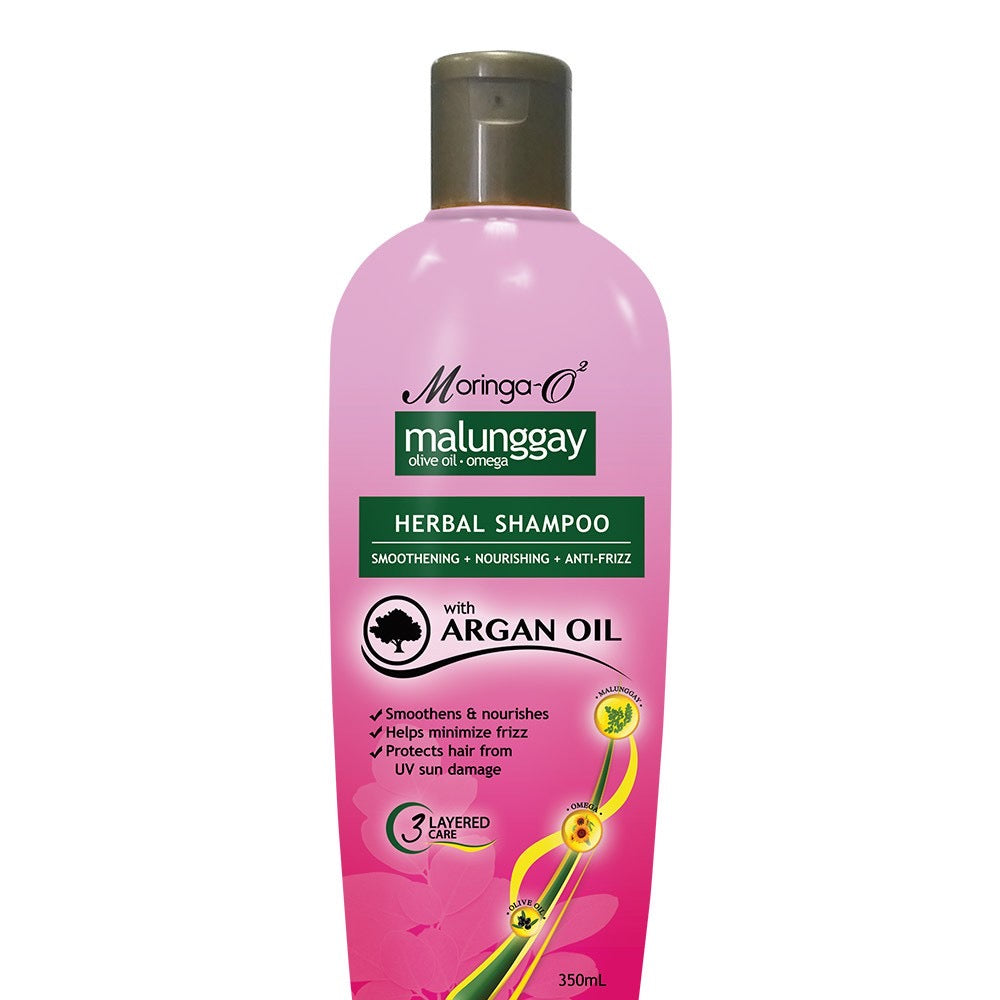 Moringa-O2 Herbal Anti-Frizz Shampoo with Argan Oil 350ml - La Belleza AU Skin & Wellness