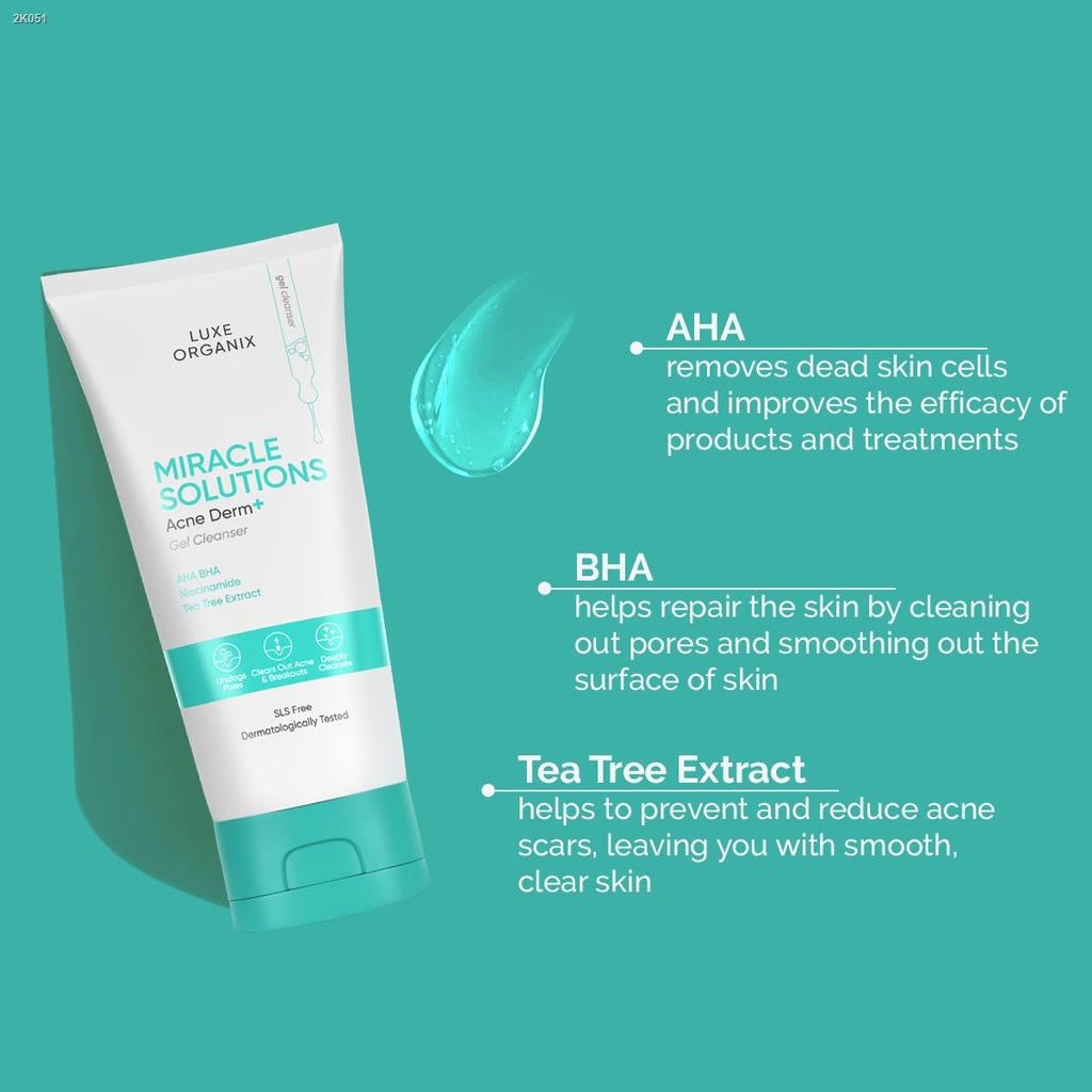 Miracle Solutions AHA/BHA Gel Cleanser 150ml (new look) - La Belleza AU Skin & Wellness