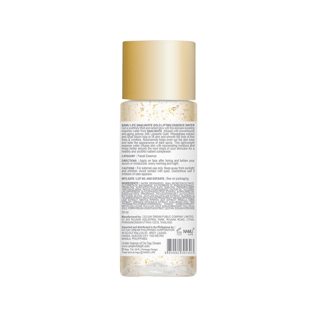 SNAILWHITE Gold Lifting Essence Water 50ml - La Belleza AU Skin & Wellness